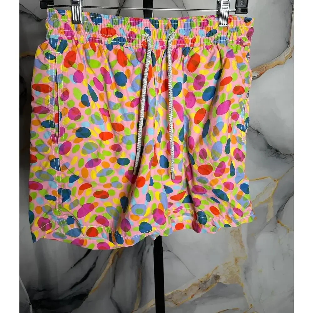 Vilebrequin Multi-Color Spotted Swim Trunks Sz. Large